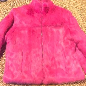 Wilsons leather reversible Pink fur jacket